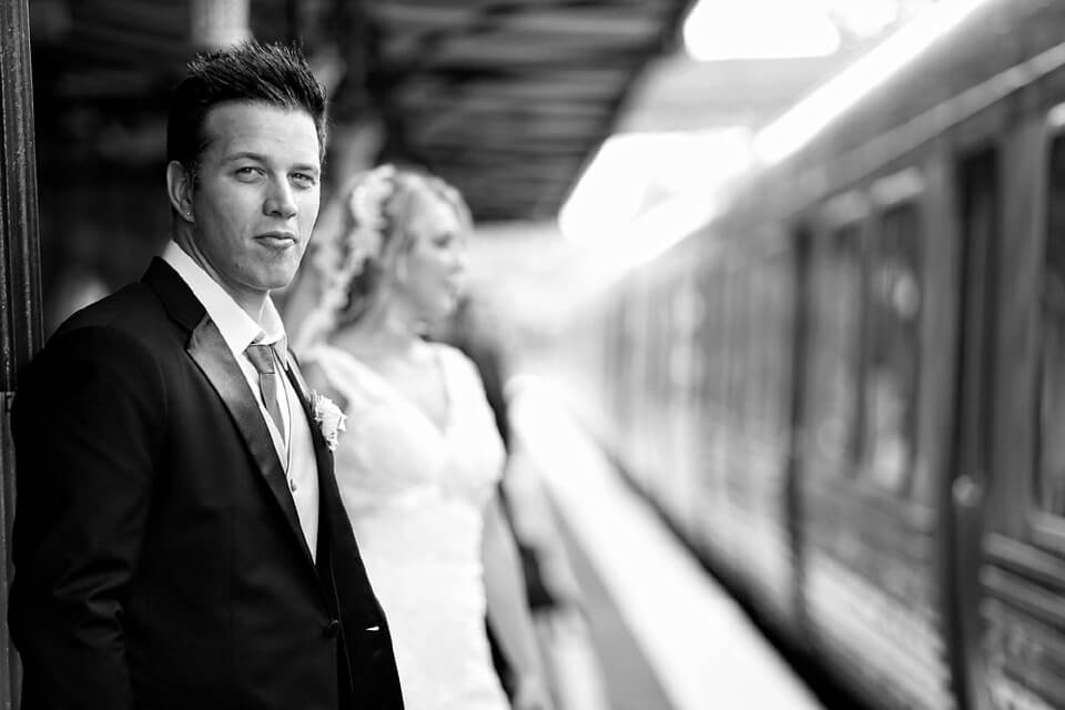 wedding image- melbourne train